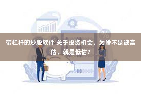 带杠杆的炒股软件 关于投资机会，为啥不是被高估，就是低估？